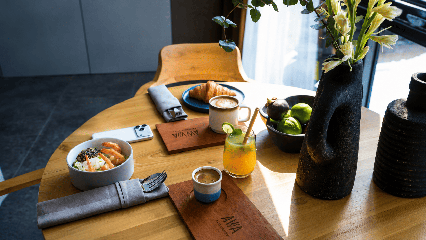 flexetarian menu at Awa Boutique Hotel